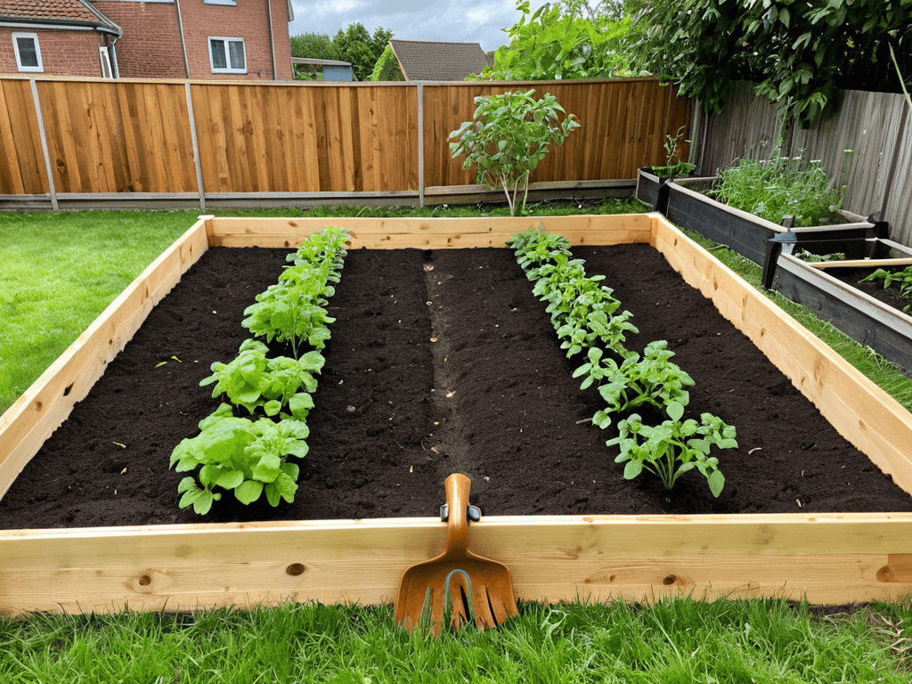 Building a raised garden bed for vegetables