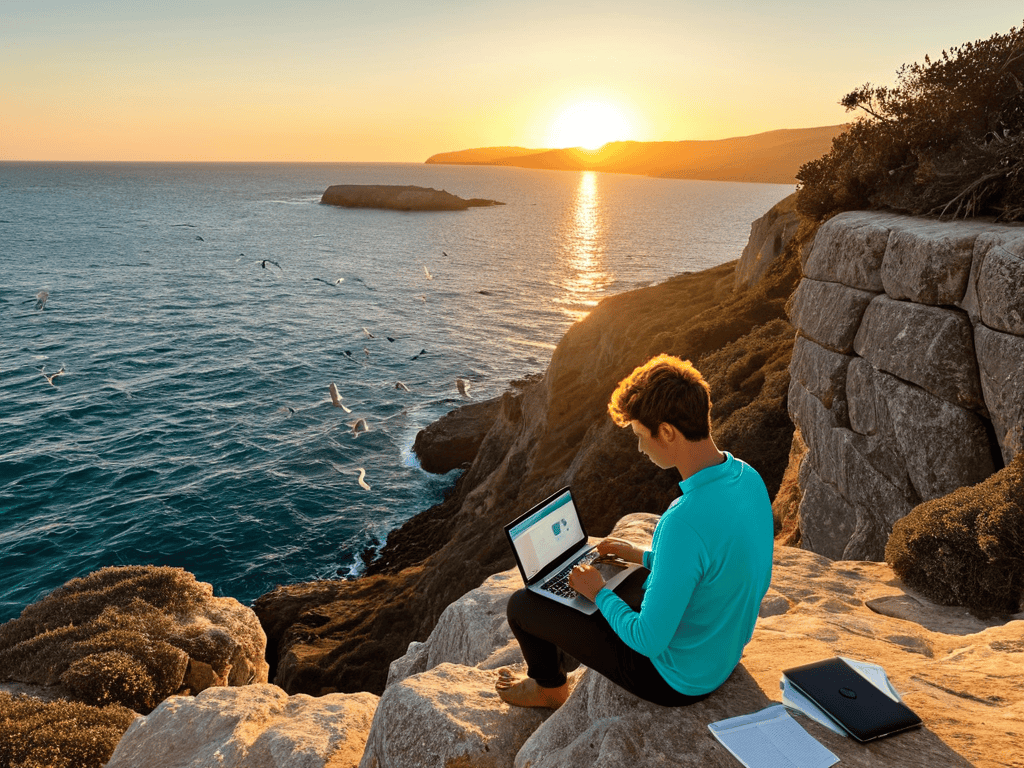 Future of remote entrepreneurship concept