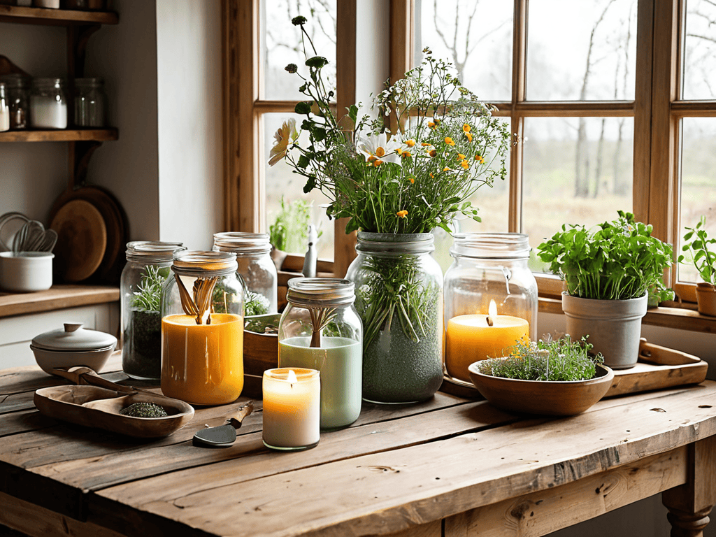 Upcycling Glass Jars creatively repurposed