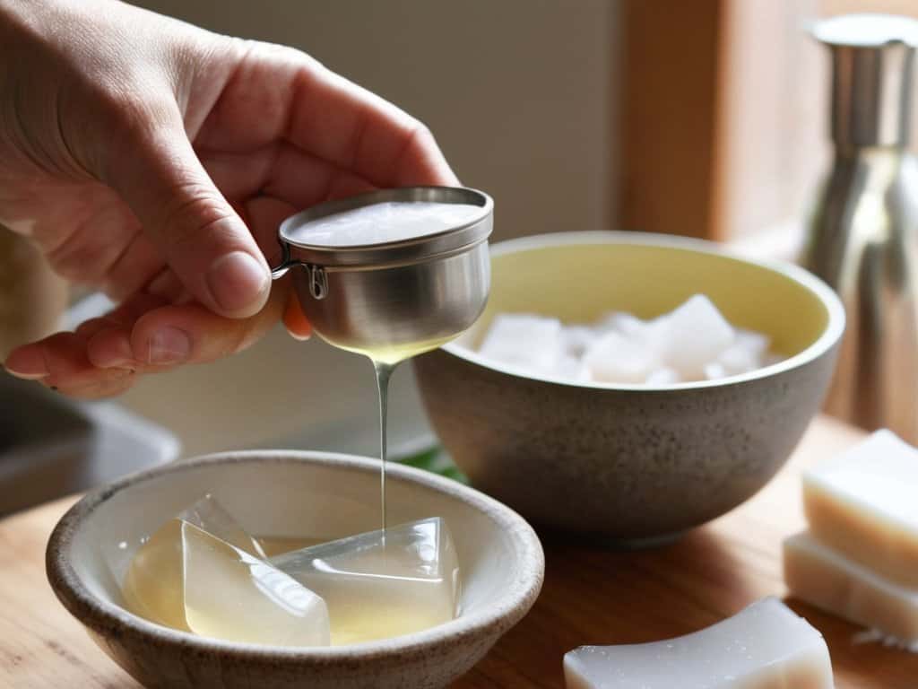 Making homemade liquid soap from scraps
