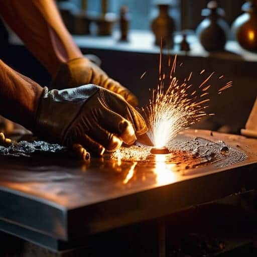 Mastering the Flow in repoussé metalwork.